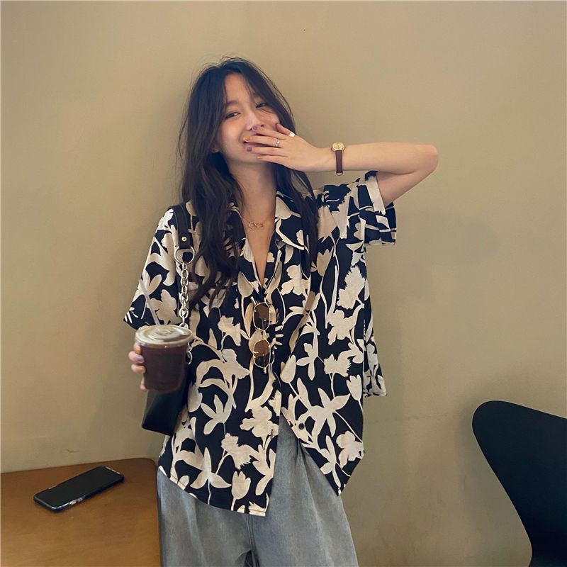 Summer Youth Clothing - Summer New Printing Loose Shirt Tops