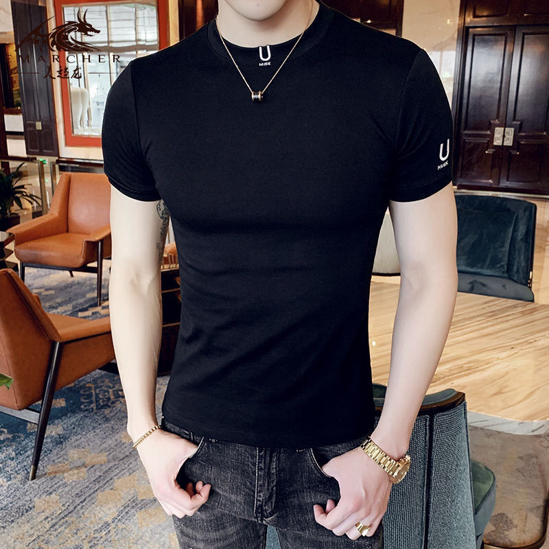Xl Summer Clothing - Black T Shirt for Men Plain