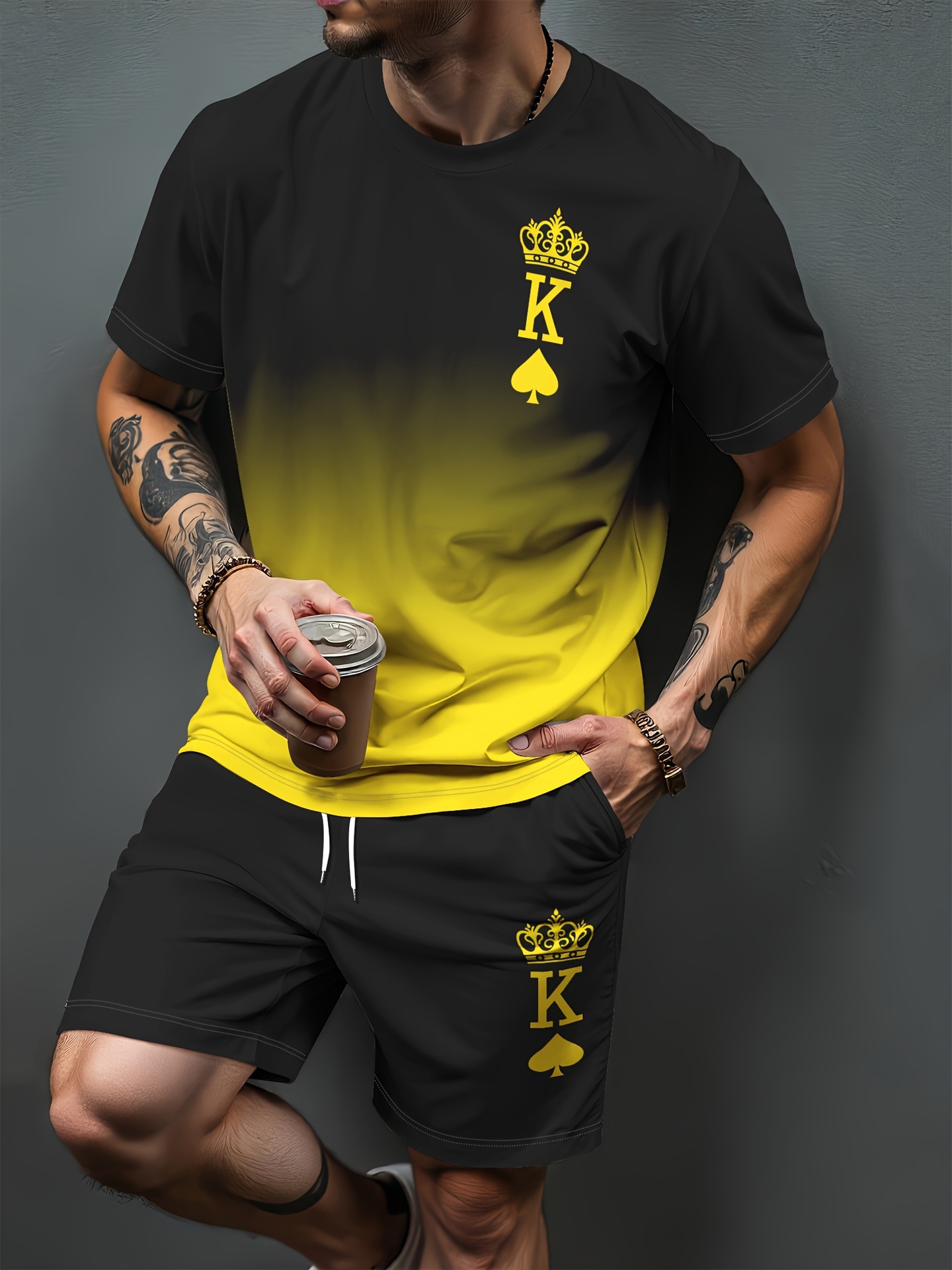 Gradient Letter Pattern 3D Pri - Summer Clothing Patterns 评论和价格