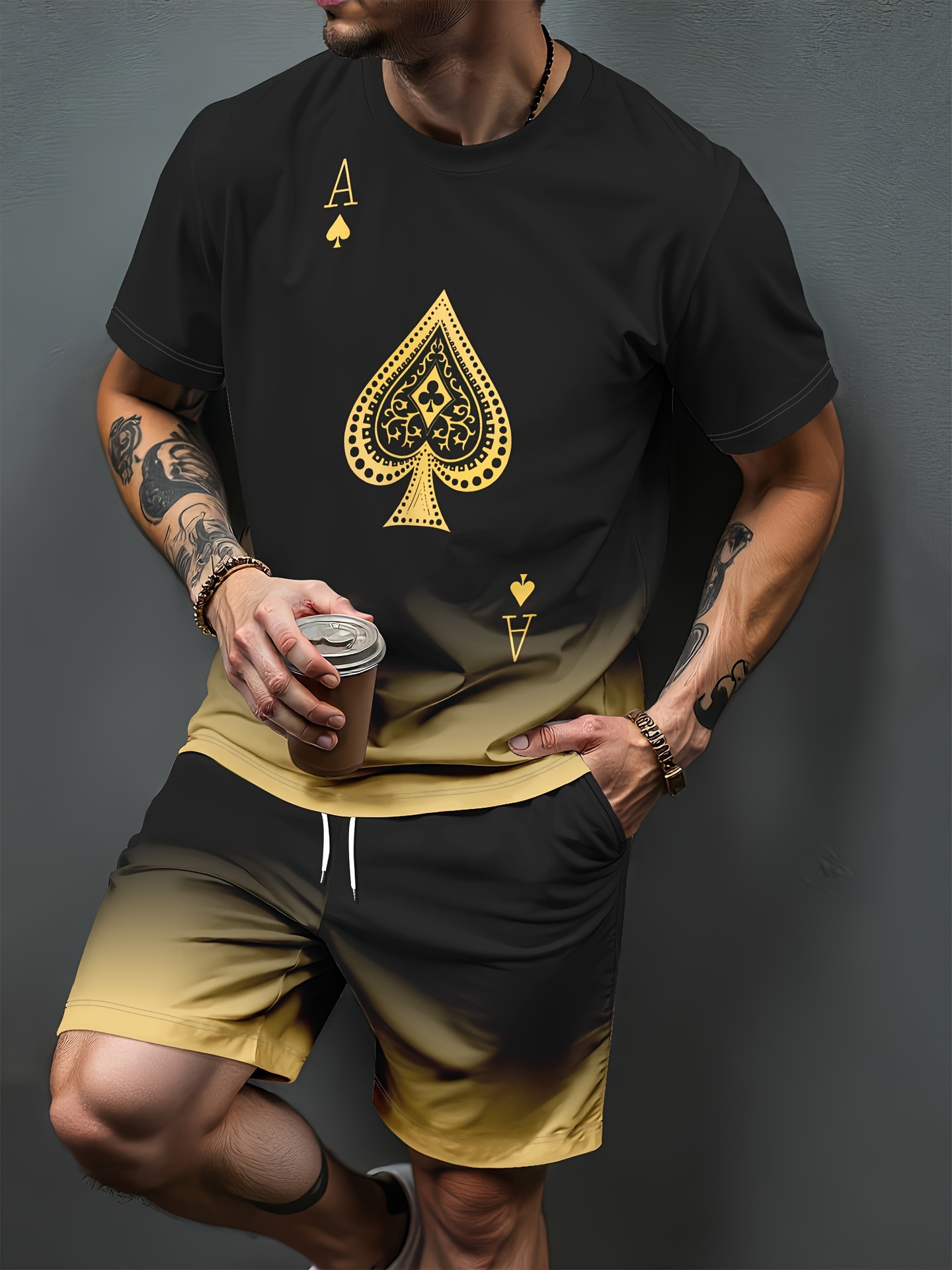 Gradient Letter Pattern 3D Pri - Summer Clothing Patterns 评论和价格