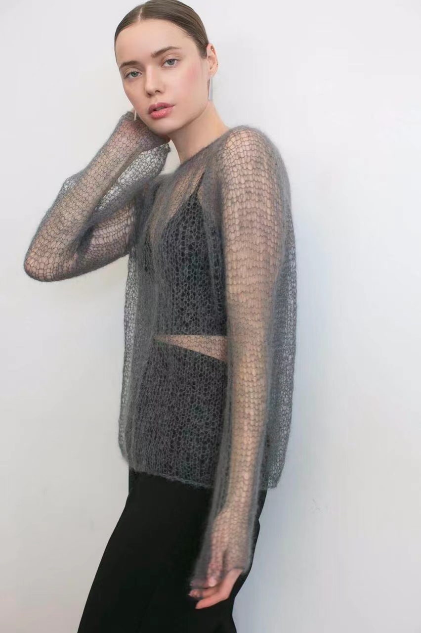 Mohair Top Pullover Sweater, K - Summer Clothing Yarn 评论和价格