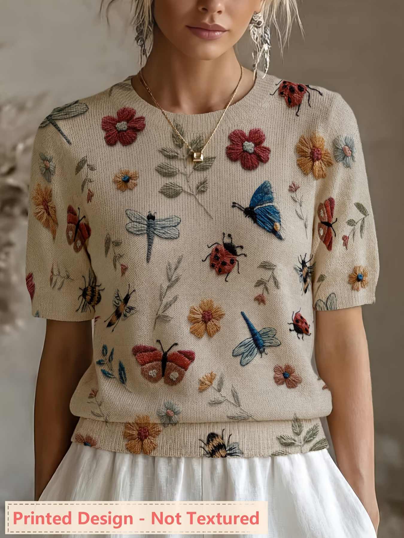 Printed Design - Nottextured S - Summer Clothing Yarn 评论和价格