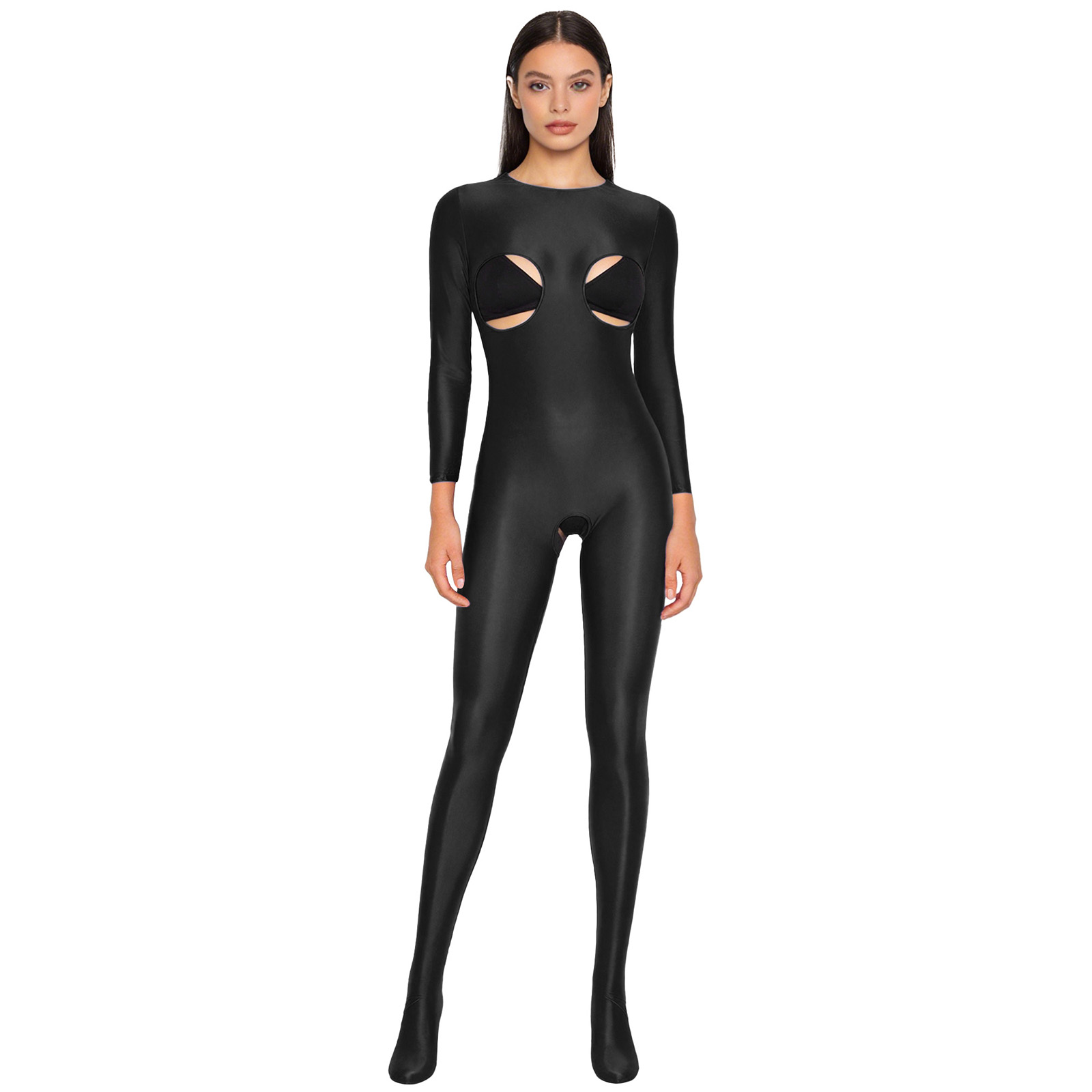 Women Glossy Stretchy Open Cro - Xl Summer Clothing 评论和价格