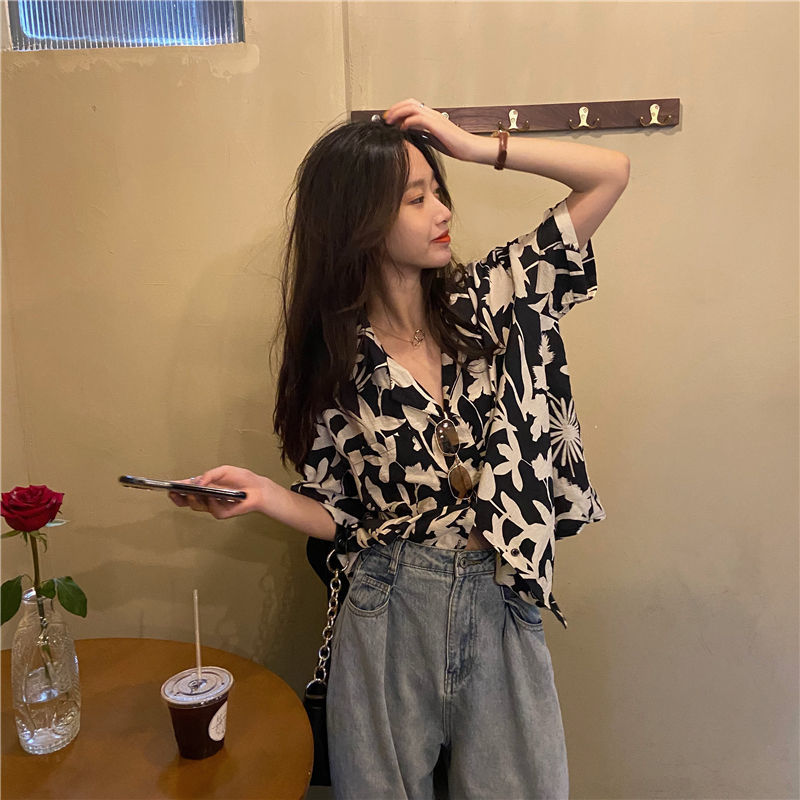 Summer New Printing Loose Shir - Summer Youth Clothing 评论和价格
