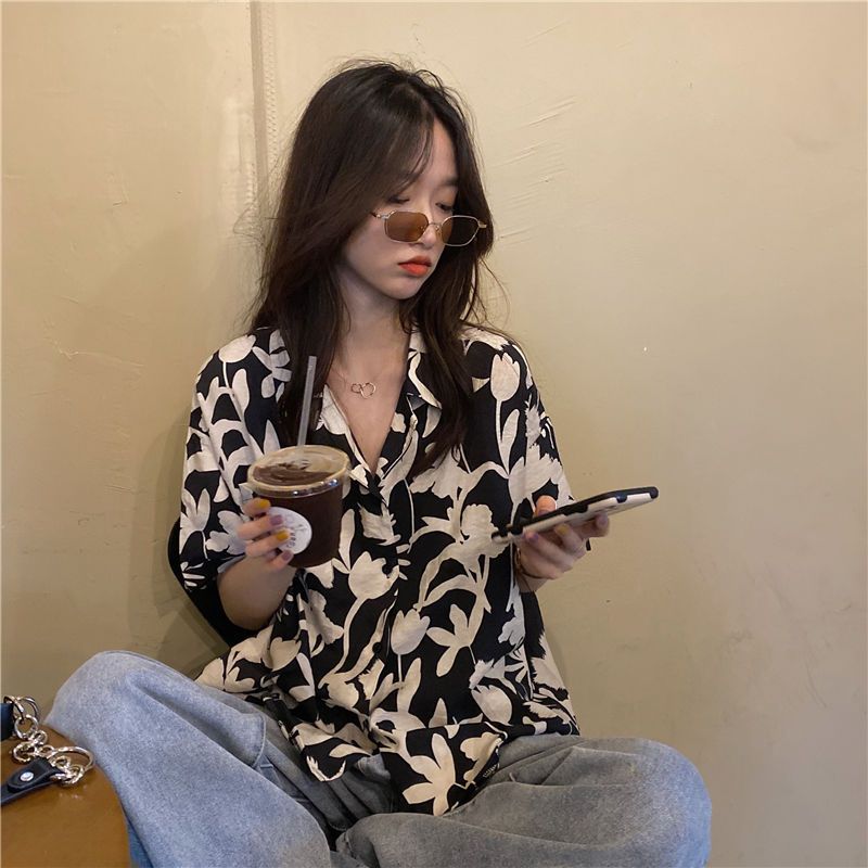 Summer New Printing Loose Shir - Summer Youth Clothing 评论和价格
