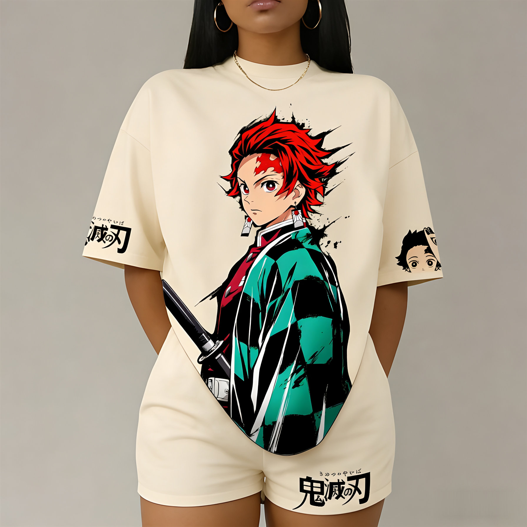 Demon Slayer Street Trend Bran - Summer Clothing Good Quality 评论和价格