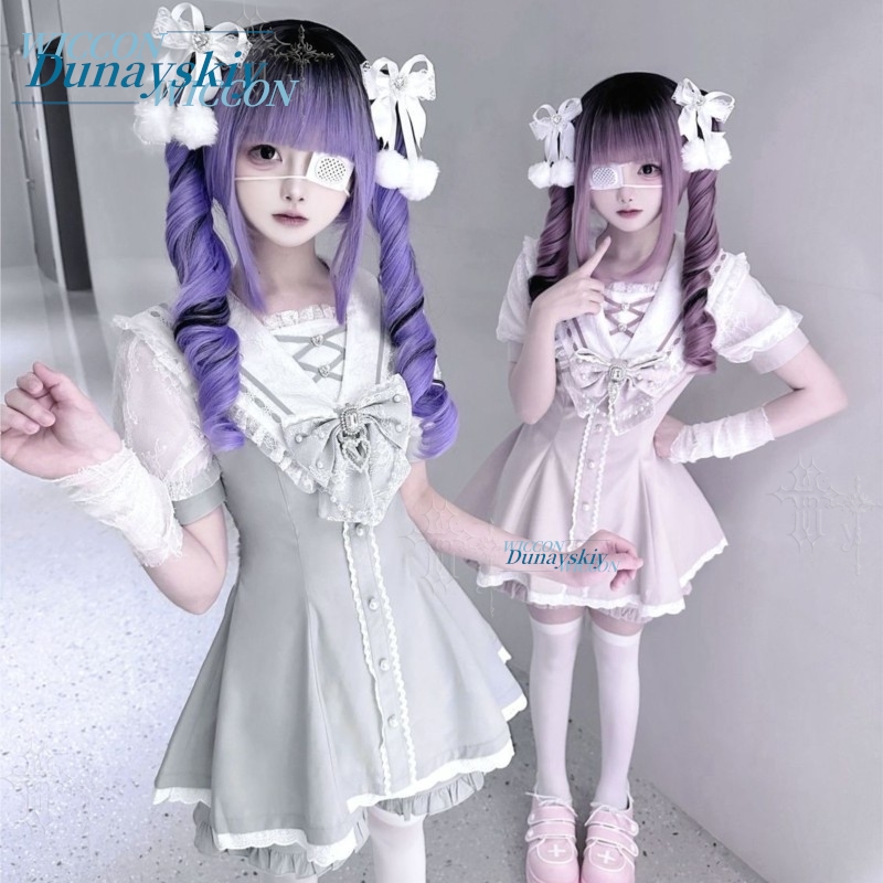 Sailor Collar Dress Set Lace B - Summer Clothing Offers 评论和价格