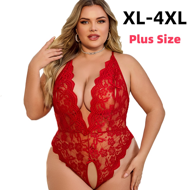 XL-4XL Crotchless Lace Bodysui - Xl Summer Clothing 评论和价格