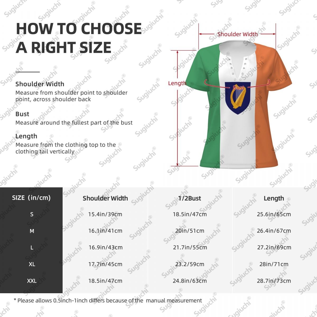 2025 Ireland Flag Sexy Deep V  - Ireland Summer Clothing 评论和价格