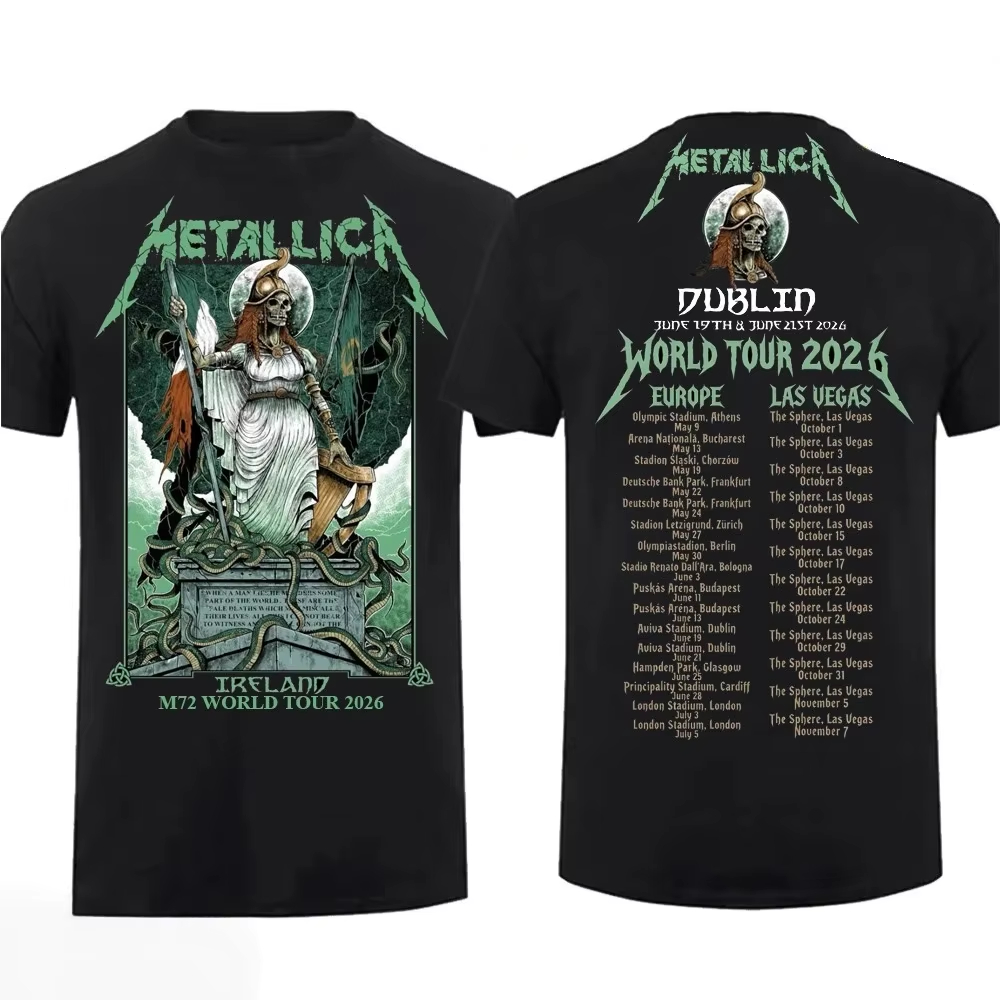 Metallica Band M72 World Tour  - Ireland Summer Clothing 评论和价格