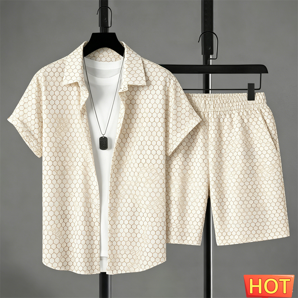 Summer Outfits Man Shirt Set G - Summer Clothing Beach 评论和价格