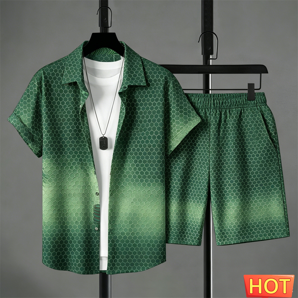 Summer Outfits Man Shirt Set G - Summer Clothing Beach 评论和价格