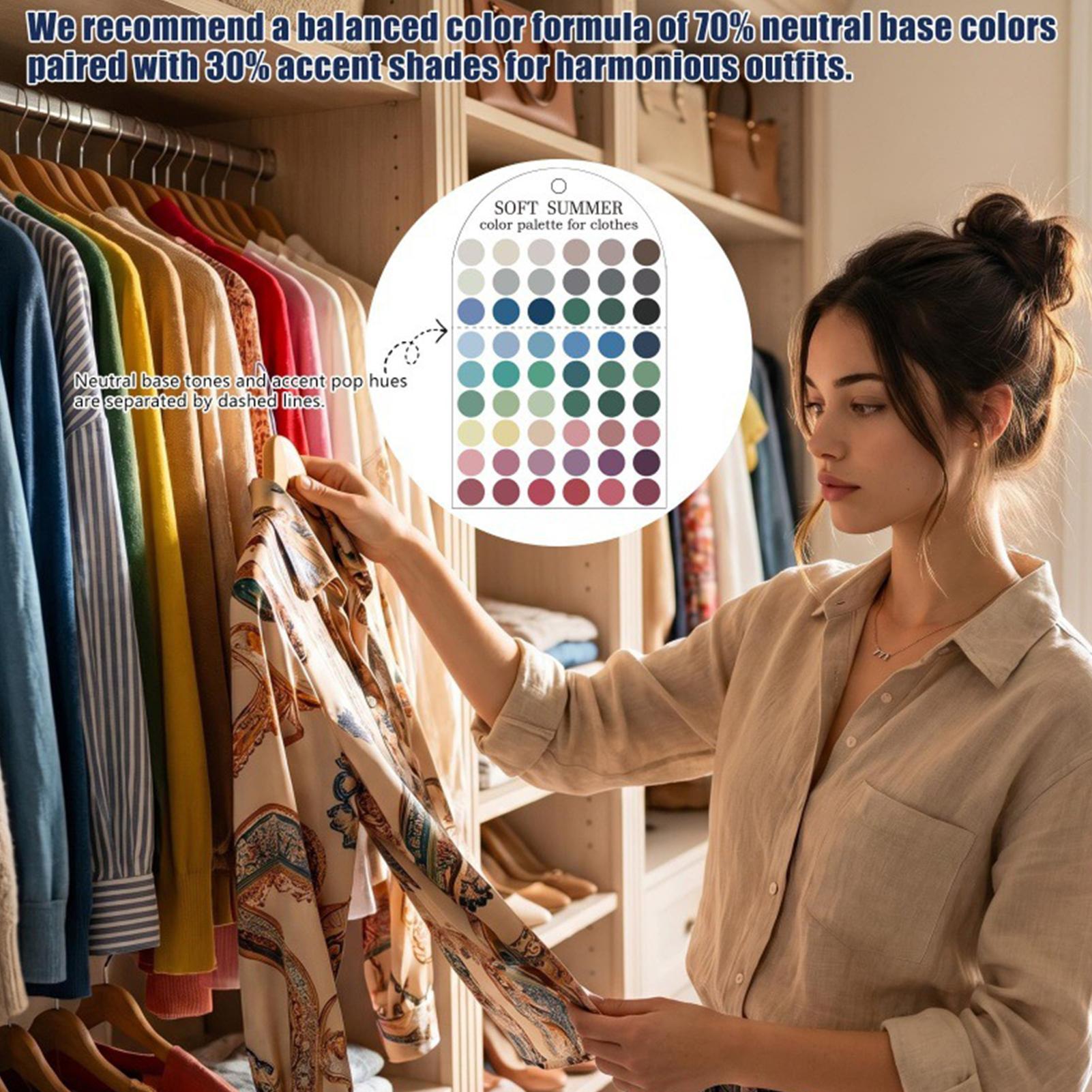 Soft Summer Color Palette Card - Summer Clothing Guide 评论和价格