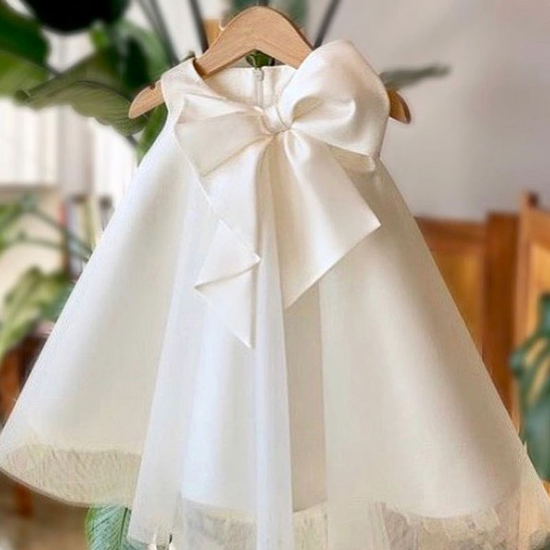 Summer Big Bow Baby Girl Dress - Summer Clothing Toddler 评论和价格