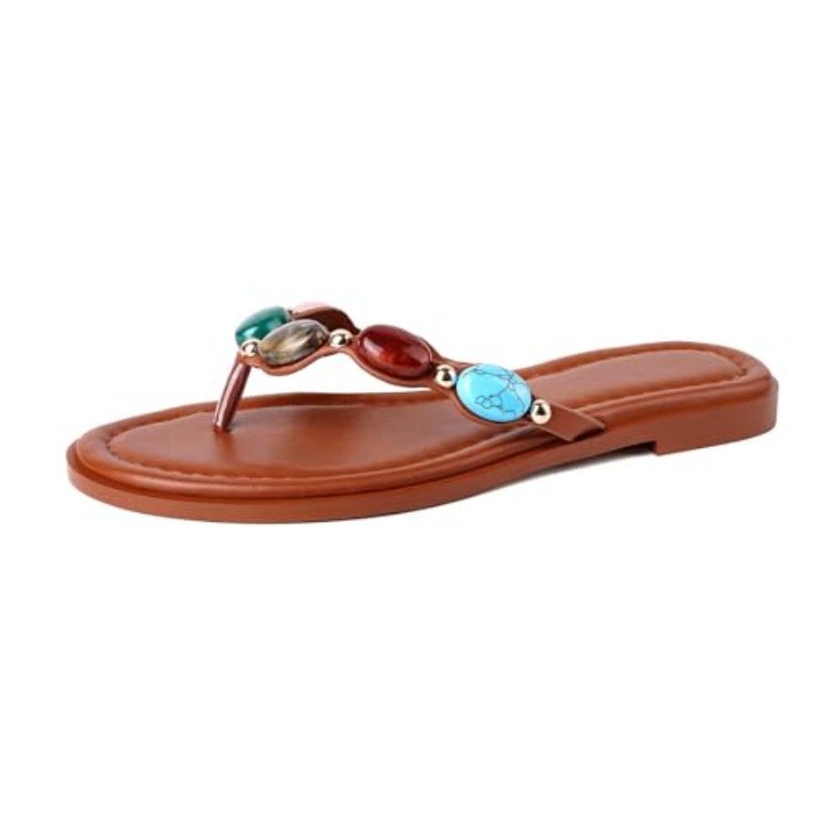 Jeweled Thong Flip Flops for W - Flip Flop Jeweled 评论和价格