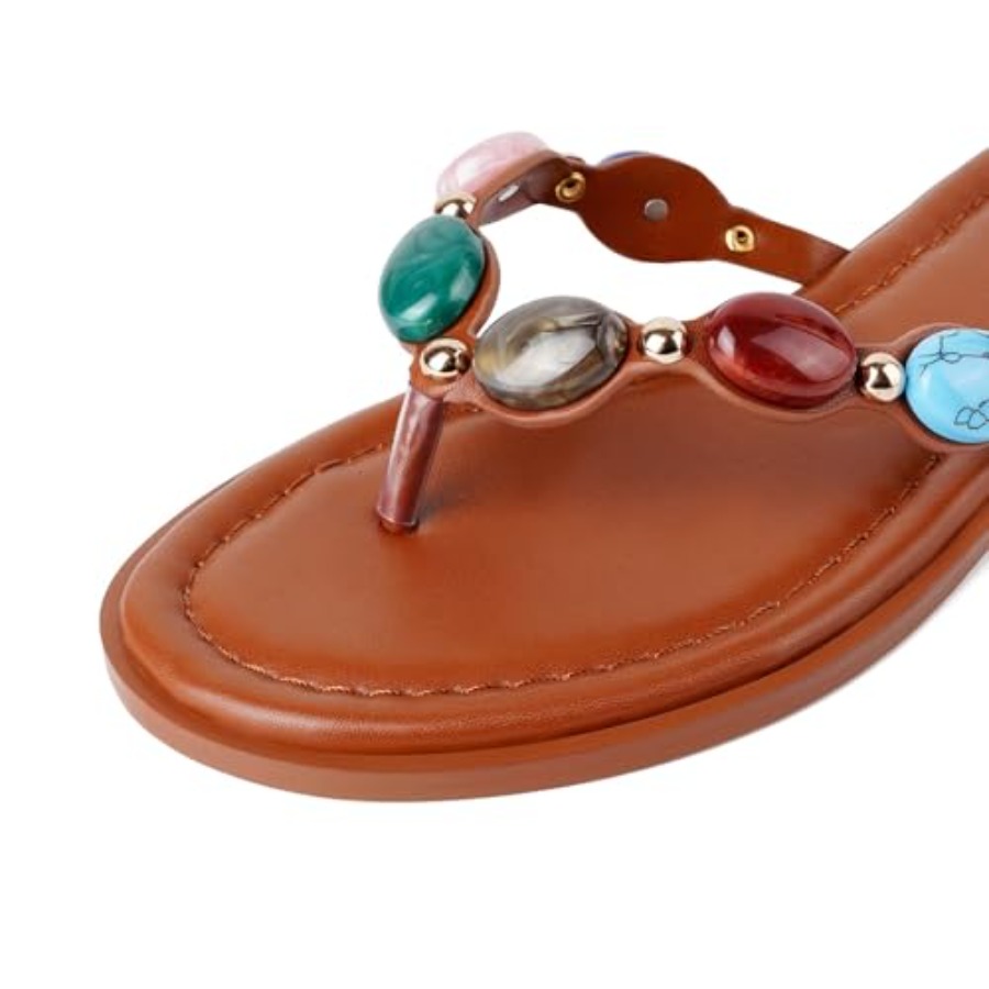 Jeweled Thong Flip Flops for W - Flip Flop Jeweled 评论和价格