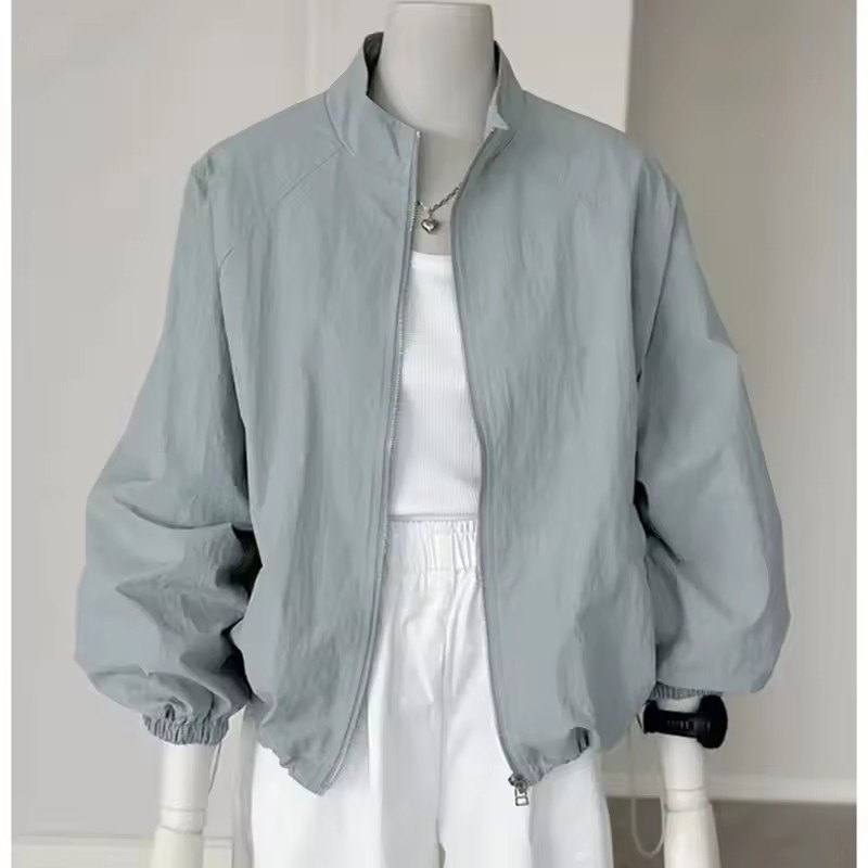 Korean Women Long Sleeved Suns - Crew Clothing Summer Jacket 评论和价格