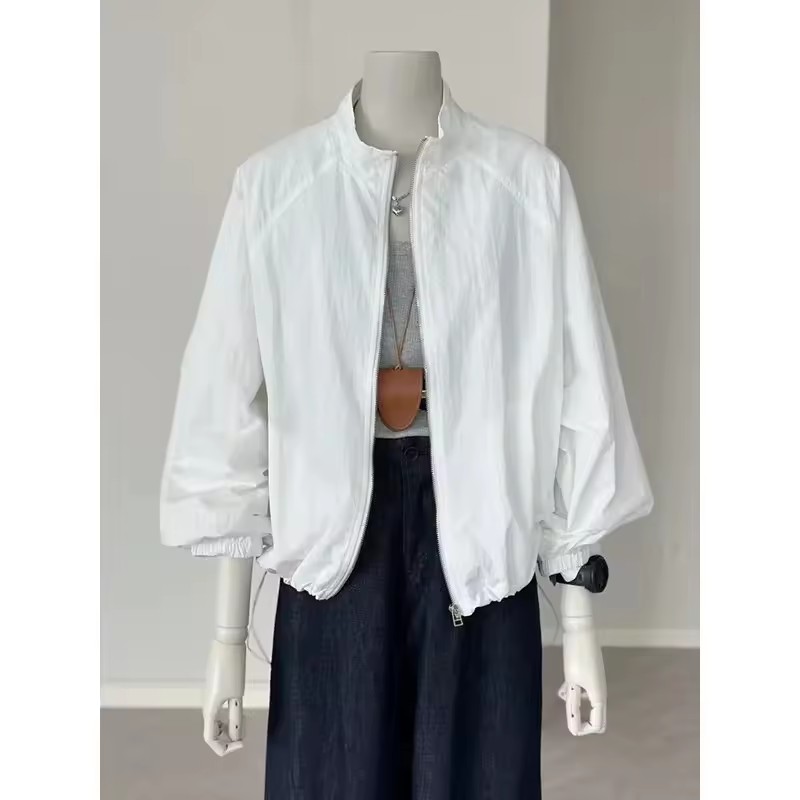 Korean Women Long Sleeved Suns - Crew Clothing Summer Jacket 评论和价格