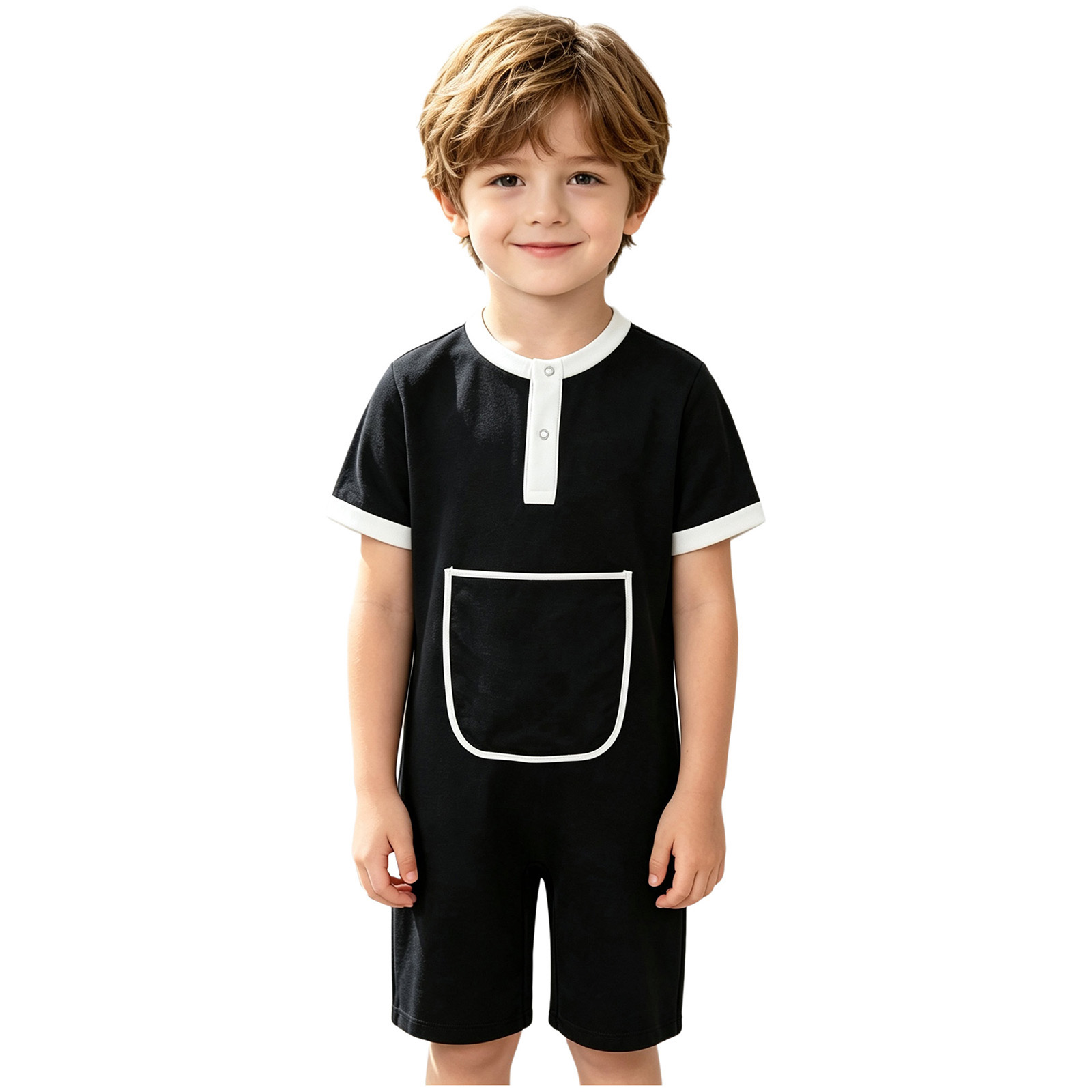 Kids Boys Girls Press Buttons  - Summer Clothing Needs 评论和价格