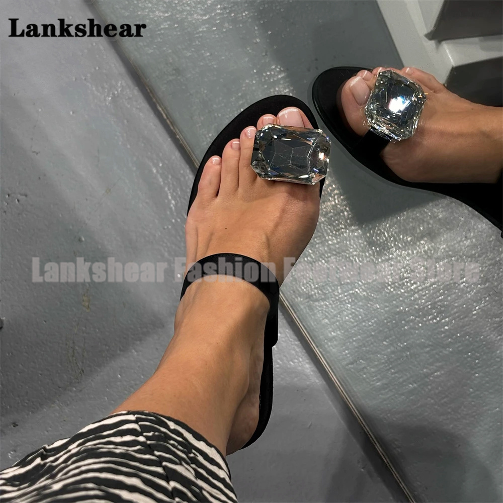 Silver Jewel Flat Slippers Bla - Flip Flop Jeweled 评论和价格