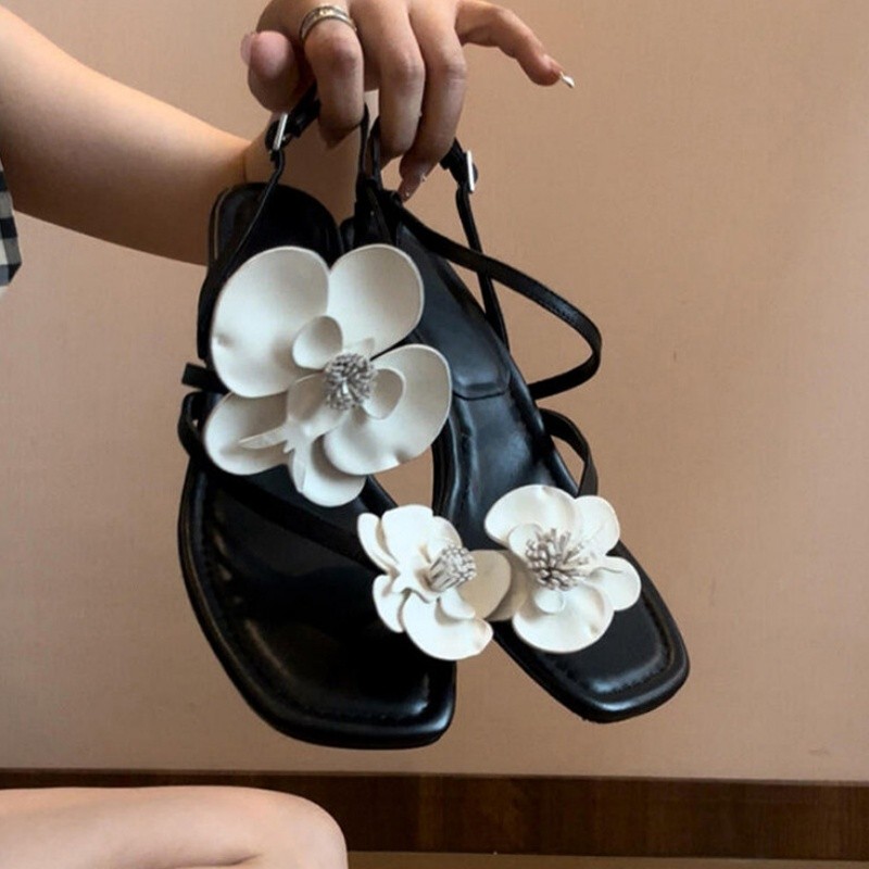 Wonen  Flower Clip Toe High Sa - Summer Clothing Offers 评论和价格