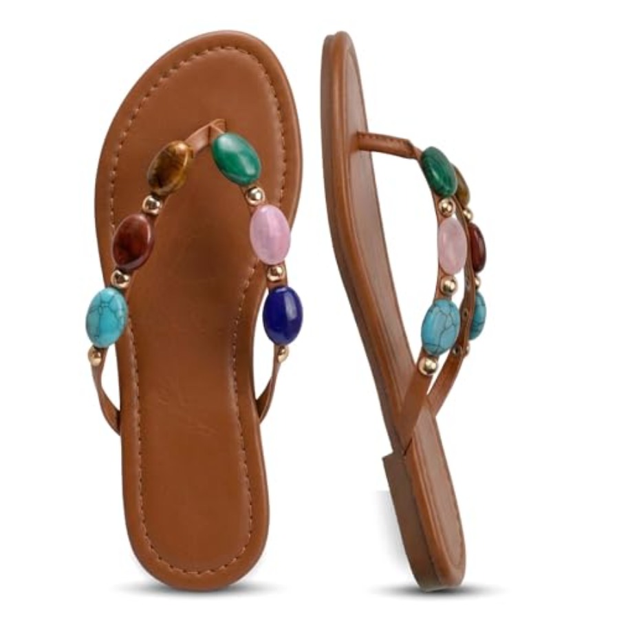 Women Jeweled Sandals Thong Sa - Flip Flop Jeweled 评论和价格