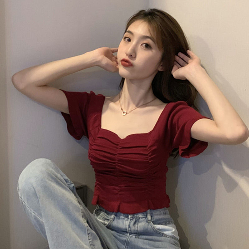 Knitted Fashion Blouse Woman R - Summer Youth Clothing 评论和价格