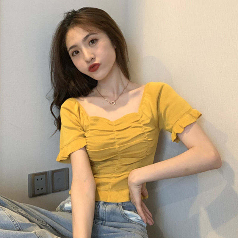 Knitted Fashion Blouse Woman R - Summer Youth Clothing 评论和价格