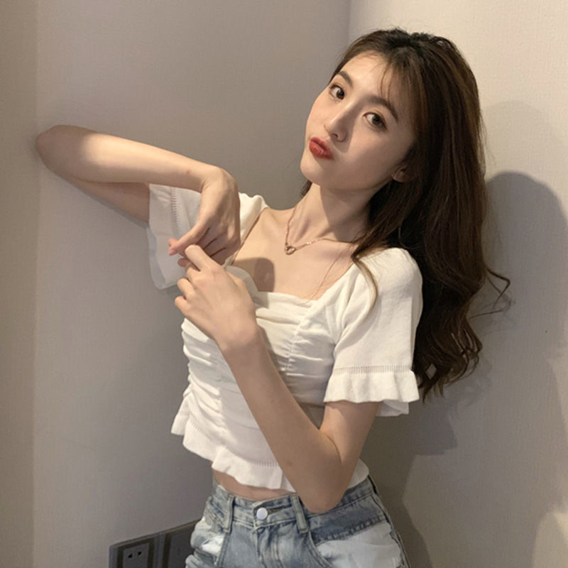 Knitted Fashion Blouse Woman R - Summer Youth Clothing 评论和价格
