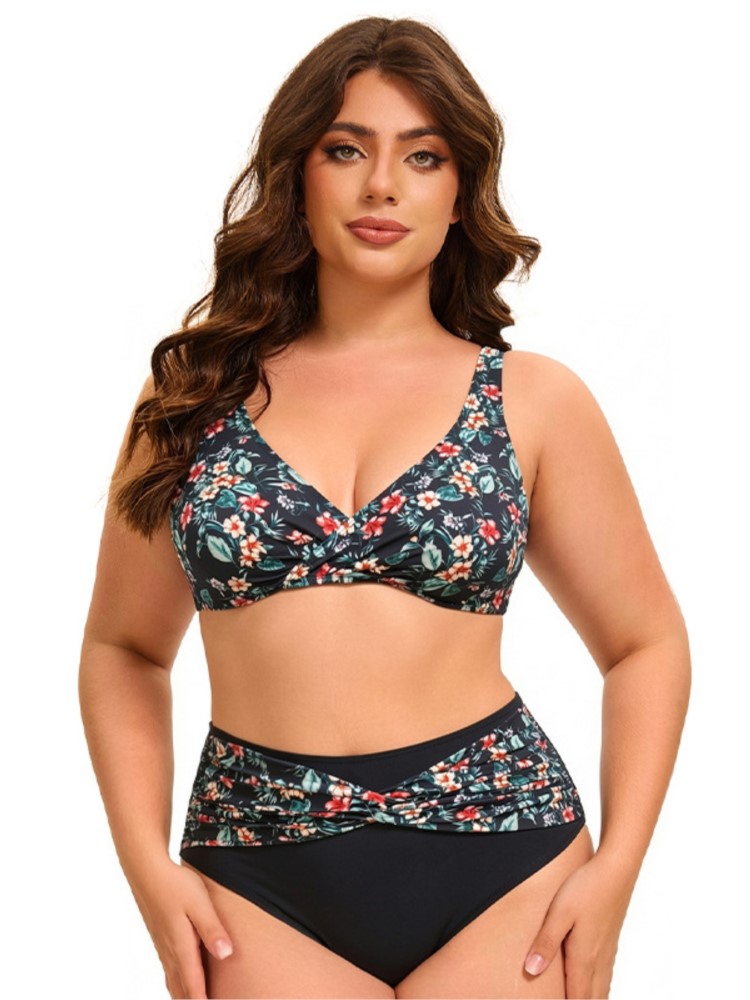 Plus Size High Waist Bikini Wo - Bikini Set Push Up 评论和价格