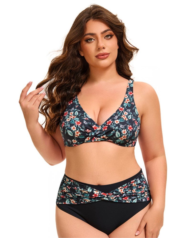 Plus Size High Waist Bikini Wo - Bikini Set Push Up 评论和价格