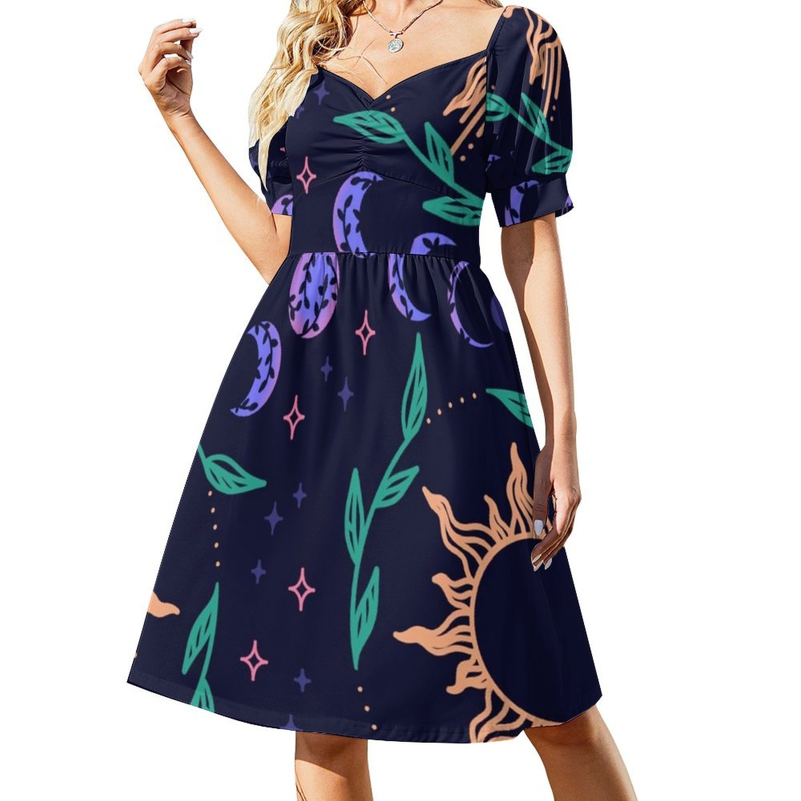 Seamless Moon Phases Sun Stars - Summer Clothing Patterns 评论和价格
