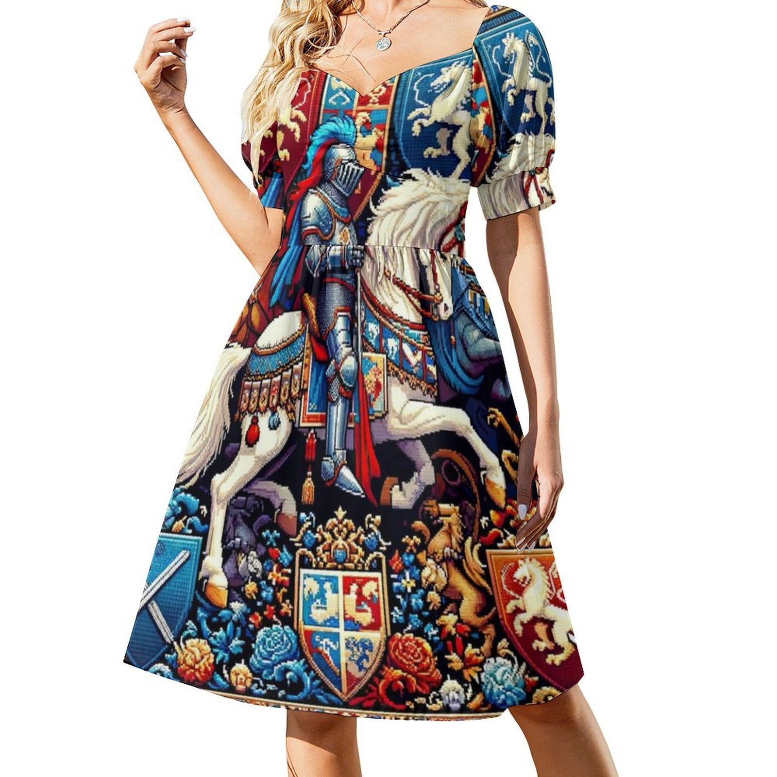 Seamless Pattern Knight Kingdo - Summer Clothing Patterns 评论和价格