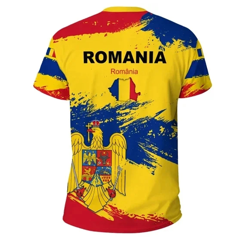 Romania Flag Graphic T Shirt f - Summer Clothing Wholesale 评论和价格
