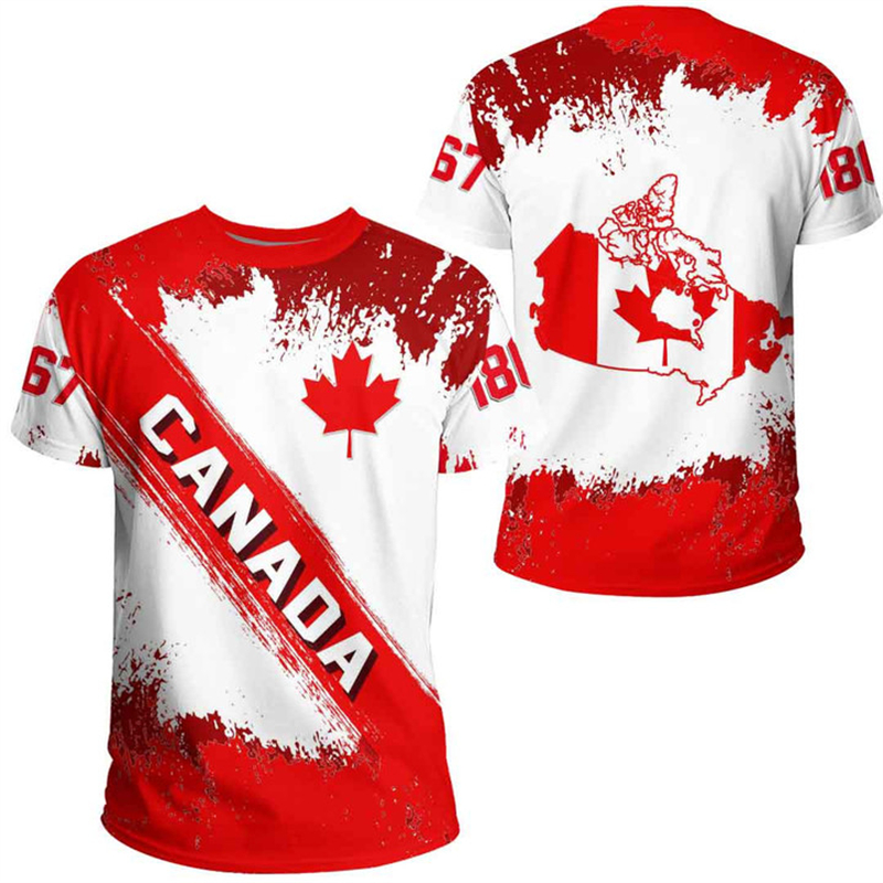 Canada Day T-shirt Canadian Fl - Summer Clothing Canada 评论和价格