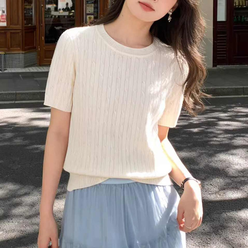 Knitted Sweater Women Pullover - Summer Clothing Yarn 评论和价格